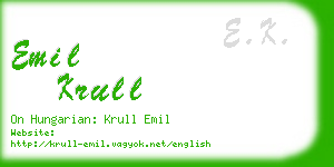 emil krull business card